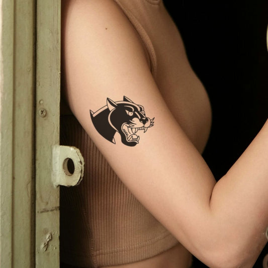 Roaring panther head
