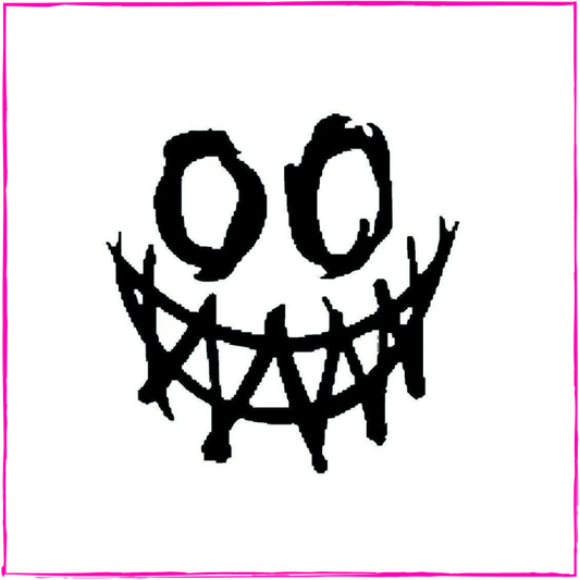 Creepy grinning smiley face