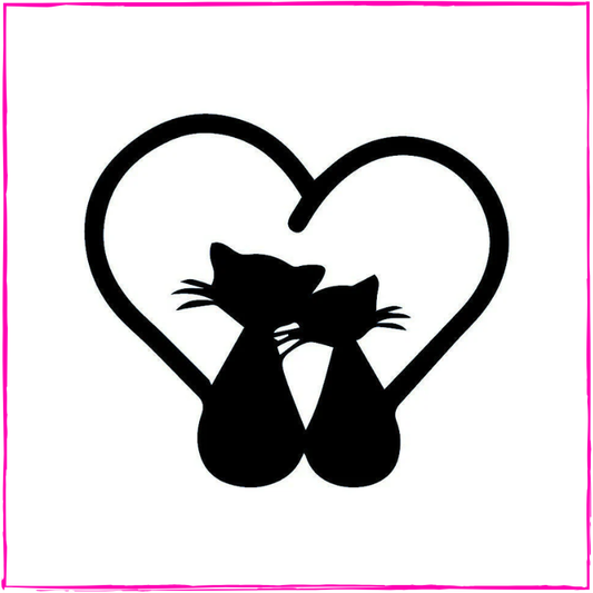 Cat Couple in Heart