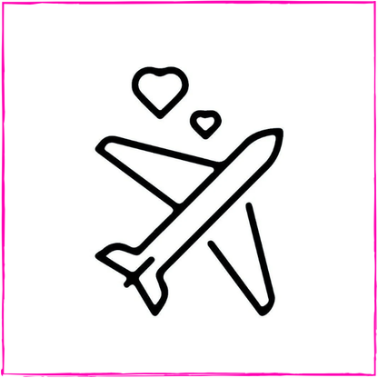 Airplane with hearts