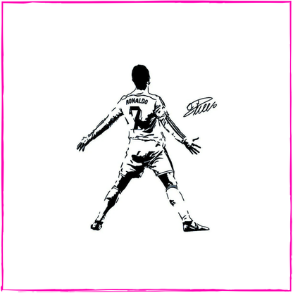 Ronaldo back-view goal celebration