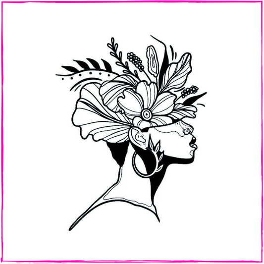 Head with Flowers